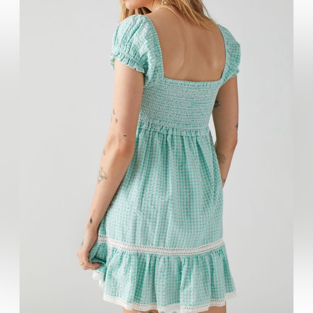 Urban Outfitters marseille gingham mint mini dress - Picture 4 of 4